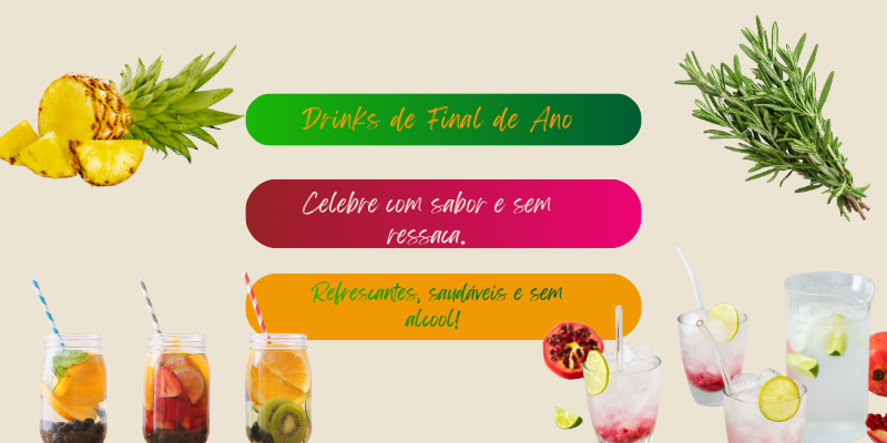 Final de ano é tempo de celebrar, e a sua bebida não precisa ser sempre a mesma! 🥂✨ Como nutricionista, eu adoro mostrar que o equilíbrio pode (e deve) ser delicioso. Os "mocktails" ou drinks sem álcool são excelentes opções